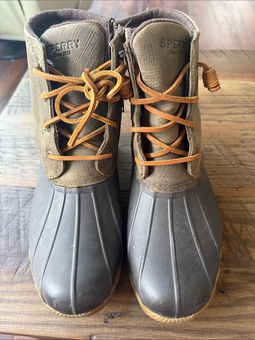 Sperry Brown and Tan Waterproof Duck Boots